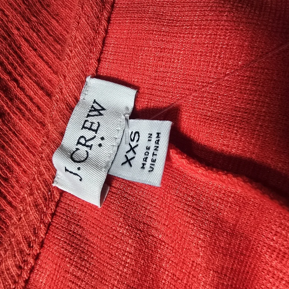 J. Crew Women's XXS Wrap Like Textured Orange Dress